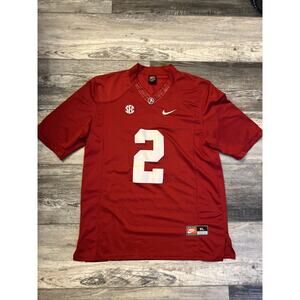 Jalen Hurts Alabama Crimson Tide Nike Team #2 Jersey XL Flaw Paint Stains
